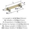 Amerock | Cabinet Pull | Brushed Matte Black/Satin Nickel | 5-1/16 inch (128 mm) Center to Center | Overton | 1 Pack | Drawer Pull | Drawer Handle | Cabinet Hardware(Golden Champagne/Satin Nickel)