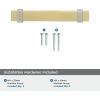 Amerock | Cabinet Pull | Brushed Matte Black/Satin Nickel | 5-1/16 inch (128 mm) Center to Center | Overton | 1 Pack | Drawer Pull | Drawer Handle | Cabinet Hardware(Brushed Gold/Satin Nickel)