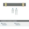Amerock | Cabinet Pull | Brushed Matte Black/Satin Nickel | 5-1/16 inch (128 mm) Center to Center | Overton | 1 Pack | Drawer Pull | Drawer Handle | Cabinet Hardware(Black Chrome/Brushed Gold)