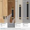 Amerock | Cabinet Pull | Brushed Matte Black/Satin Nickel | 5-1/16 inch (128 mm) Center to Center | Overton | 1 Pack | Drawer Pull | Drawer Handle | Cabinet Hardware(Brushed Matte Black/Brushed Gold)