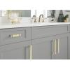 Amerock | Cabinet Pull | Brushed Matte Black/Satin Nickel | 5-1/16 inch (128 mm) Center to Center | Overton | 1 Pack | Drawer Pull | Drawer Handle | Cabinet Hardware(Brushed Gold/Satin Nickel)