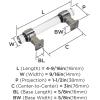 Amerock | Cabinet Pull | Clear/Gunmetal | 6-5/16 inch (160 mm) Center to Center | Glacio | 1 Pack | Drawer Pull | Drawer Handle | Cabinet Hardware(Clear/Gunmetal)