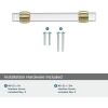 Amerock | Cabinet Pull | Clear/Polished Chrome | 5-1/16 inch (128 mm) Center to Center | Glacio | 1 Pack | Drawer Pull | Drawer Handle | Cabinet Hardware(Clear/Champagne Bronze)