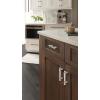 Amerock | Cabinet Pull | Clear/Polished Chrome | 5-1/16 inch (128 mm) Center to Center | Glacio | 1 Pack | Drawer Pull | Drawer Handle | Cabinet Hardware(Clear/Satin Nickel)