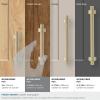 Amerock | Cabinet Pull | Golden Champagne | 6-5/16 inch (160 mm) Center to Center | Davenport | 1 Pack | Drawer Pull | Drawer Handle | Cabinet Hardware(Golden Champagne)
