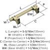 Amerock | Cabinet Pull | Golden Champagne | 6-5/16 inch (160 mm) Center to Center | Davenport | 1 Pack | Drawer Pull | Drawer Handle | Cabinet Hardware(Golden Champagne)