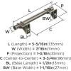 Amerock | Cabinet Pull | Golden Champagne | 6-5/16 inch (160 mm) Center to Center | Davenport | 1 Pack | Drawer Pull | Drawer Handle | Cabinet Hardware(Gunmetal)