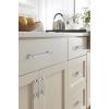 Amerock | Cabinet Pull | Golden Champagne | 6-5/16 inch (160 mm) Center to Center | Davenport | 1 Pack | Drawer Pull | Drawer Handle | Cabinet Hardware(Polished Chrome)