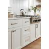 Amerock | Cabinet Pull | Golden Champagne | 6-5/16 inch (160 mm) Center to Center | Davenport | 1 Pack | Drawer Pull | Drawer Handle | Cabinet Hardware(Satin Nickel)