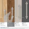 Amerock | Cabinet Pull | Golden Champagne | 6-5/16 inch (160 mm) Center to Center | Davenport | 1 Pack | Drawer Pull | Drawer Handle | Cabinet Hardware(Satin Nickel)