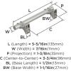 Amerock | Cabinet Pull | Golden Champagne | 6-5/16 inch (160 mm) Center to Center | Davenport | 1 Pack | Drawer Pull | Drawer Handle | Cabinet Hardware(Satin Nickel)