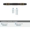 Amerock | Cabinet Pull | Golden Champagne/Black Chrome | 3-3/4 inch (96 mm) Center-to-Center | London | 1 Pack | Drawer Pull | Drawer Handle | Cabinet Hardware(Black Bronze/Champagne Bronze)