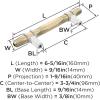 Amerock | Cabinet Pull | Golden Champagne/Black Chrome | 3-3/4 inch (96 mm) Center-to-Center | London | 1 Pack | Drawer Pull | Drawer Handle | Cabinet Hardware(Golden Champagne/Polished Chrome)