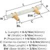 Amerock | Cabinet Pull | Marble White/Golden Champagne | 5-1/16 inch (128 mm) Center to Center | Carrione | 1 Pack | Drawer Pull | Drawer Handle | Cabinet Hardware | Zinc(Marble White/Champagne Bronze)