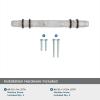 Amerock | Cabinet Pull | Marble White/Golden Champagne | 5-1/16 inch (128 mm) Center to Center | Carrione | 1 Pack | Drawer Pull | Drawer Handle | Cabinet Hardware | Zinc(Marble White/Oil-Rubbed Bronze)