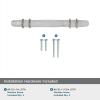 Amerock | Cabinet Pull | Marble White/Golden Champagne | 5-1/16 inch (128 mm) Center to Center | Carrione | 1 Pack | Drawer Pull | Drawer Handle | Cabinet Hardware | Zinc(Marble White/Polished Nickel)