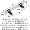 Amerock | Cabinet Pull | Marble White/Golden Champagne | 5-1/16 inch (128 mm) Center to Center | Carrione | 1 Pack | Drawer Pull | Drawer Handle | Cabinet Hardware | Zinc(Marble White/Black Bronze)