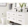 Amerock | Cabinet Pull | Marble White/Golden Champagne | 5-1/16 inch (128 mm) Center to Center | Carrione | 1 Pack | Drawer Pull | Drawer Handle | Cabinet Hardware | Zinc(Marble Black/Black Bronze)