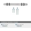 Amerock | Cabinet Pull | Marble White/Golden Champagne | 5-1/16 inch (128 mm) Center to Center | Carrione | 1 Pack | Drawer Pull | Drawer Handle | Cabinet Hardware | Zinc(Marble White/Black Bronze)