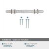 Amerock | Cabinet Pull | Marble White/Golden Champagne | 5-1/16 inch (128 mm) Center to Center | Carrione | 1 Pack | Drawer Pull | Drawer Handle | Cabinet Hardware | Zinc(Marble White/Satin Nickel)