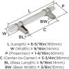 Amerock | Cabinet Pull | Marble White/Golden Champagne | 5-1/16 inch (128 mm) Center to Center | Carrione | 1 Pack | Drawer Pull | Drawer Handle | Cabinet Hardware | Zinc(Marble White/Polished Nickel)