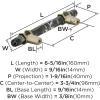 Amerock | Cabinet Pull | Marble White/Golden Champagne | 5-1/16 inch (128 mm) Center to Center | Carrione | 1 Pack | Drawer Pull | Drawer Handle | Cabinet Hardware | Zinc(Marble Black/Golden Champagne)
