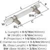 Amerock | Cabinet Pull | Marble White/Golden Champagne | 5-1/16 inch (128 mm) Center to Center | Carrione | 1 Pack | Drawer Pull | Drawer Handle | Cabinet Hardware | Zinc(Marble White/Satin Nickel)
