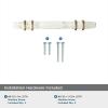 Amerock | Cabinet Pull | Marble White/Golden Champagne | 5-1/16 inch (128 mm) Center to Center | Carrione | 1 Pack | Drawer Pull | Drawer Handle | Cabinet Hardware | Zinc(Marble White/Golden Champagne)
