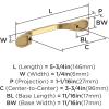 Amerock | Cabinet Pull | Matte Black | 3 inch (76 mm) Center-to-Center | Ravino | 1 Pack | Drawer Pull | Drawer Handle | Cabinet Hardware(Champagne Bronze)