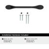 Amerock | Cabinet Pull | Matte Black | 3 inch (76 mm) Center-to-Center | Ravino | 1 Pack | Drawer Pull | Drawer Handle | Cabinet Hardware(Matte Black)
