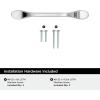 Amerock | Cabinet Pull | Matte Black | 3 inch (76 mm) Center-to-Center | Ravino | 1 Pack | Drawer Pull | Drawer Handle | Cabinet Hardware(Polished Chrome)