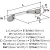 Amerock | Cabinet Pull | Matte Black | 3 inch (76 mm) Center-to-Center | Ravino | 1 Pack | Drawer Pull | Drawer Handle | Cabinet Hardware(Polished Chrome)