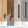 Amerock | Cabinet Pull | Matte Black | 3-3/4 inch (96 mm) Center to Center | Remington | 1 Pack | Drawer Pull | Drawer Handle | Cabinet Hardware(Matte Black)