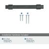 Amerock | Cabinet Pull | Matte Black | 3-3/4 inch (96 mm) Center to Center | Remington | 1 Pack | Drawer Pull | Drawer Handle | Cabinet Hardware(Matte Black)