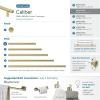 Amerock | Cabinet Pull | Matte Black | 3-3/4 inch (96 mm) Center-to-Center | Caliber | 1 Pack | Drawer Pull | Cabinet Handle | Cabinet Hardware(Golden Champagne)