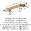 Amerock | Cabinet Pull | Matte Black | 3-3/4 inch (96 mm) Center-to-Center | Rift | 1 Pack | Drawer Pull | Cabinet Handle | Cabinet Hardware(Champagne Bronze)
