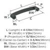 Amerock | Cabinet Pull | Matte Black | 3-3/4 inch (96 mm) Center-to-Center | Rift | 1 Pack | Drawer Pull | Cabinet Handle | Cabinet Hardware(Matte Black)
