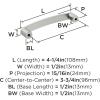 Amerock | Cabinet Pull | Matte Black | 3-3/4 inch (96 mm) Center-to-Center | Rift | 1 Pack | Drawer Pull | Cabinet Handle | Cabinet Hardware(Satin Nickel)