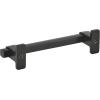 Amerock | Cabinet Pull | Matte Black | 5-1/16 inch (128 mm) Center-to-Center | Rockwell | 1 Pack | Drawer Pull | Drawer Handle | Cabinet Hardware