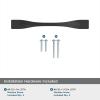 Amerock | Cabinet Pull | Matte Black | 5-1/16 inch (128 mm) Center-to-Center | Uprise | 1 Pack | Drawer Pull | Cabinet Handle | Cabinet Hardware(Matte Black)