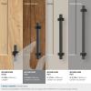 Amerock | Cabinet Pull | Matte Black | 6-5/16 inch (160 mm) Center to Center | Carrigan | 1 Pack | Drawer Pull | Drawer Handle | Cabinet Hardware(Matte Black)