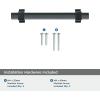 Amerock | Cabinet Pull | Matte Black | 6-5/16 inch (160 mm) Center to Center | Carrigan | 1 Pack | Drawer Pull | Drawer Handle | Cabinet Hardware(Matte Black)