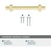 Amerock | Cabinet Pull | Matte Black | 6-5/16 inch (160 mm) Center to Center | Carrigan | 1 Pack | Drawer Pull | Drawer Handle | Cabinet Hardware(Matte Gold)