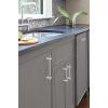 Amerock | Cabinet Pull | Matte Black | 6-5/16 inch (160 mm) Center to Center | Carrigan | 1 Pack | Drawer Pull | Drawer Handle | Cabinet Hardware(Polished Chrome)