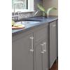 Amerock | Cabinet Pull | Matte Black | 6-5/16 inch (160 mm) Center to Center | Carrigan | 1 Pack | Drawer Pull | Drawer Handle | Cabinet Hardware(Polished Nickel)