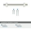 Amerock | Cabinet Pull | Matte Black | 6-5/16 inch (160 mm) Center to Center | Carrigan | 1 Pack | Drawer Pull | Drawer Handle | Cabinet Hardware(Polished Nickel)