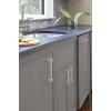 Amerock | Cabinet Pull | Matte Black | 6-5/16 inch (160 mm) Center to Center | Carrigan | 1 Pack | Drawer Pull | Drawer Handle | Cabinet Hardware(Silver Champagne)