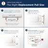 Amerock | Cabinet Pull | Matte Black | 6-5/16 inch (160 mm) Center-to-Center | Revolve | 1 Pack | Drawer Pull | Cabinet Handle | Cabinet Hardware(Satin Nickel)
