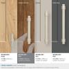 Amerock | Cabinet Pull | Matte Black | 7-9/16 inch (192 mm) Center to Center | Remington | 1 Pack | Drawer Pull | Drawer Handle | Cabinet Hardware(Silver Champagne)