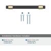 Amerock | Cabinet Pull | Matte Black/Champagne Bronze | 3-3/4 inch (96 mm) Center-to-Center | Mergence | 1 Pack | Drawer Pull | Cabinet Handle | Cabinet Hardware(Matte Black/Golden Champagne)